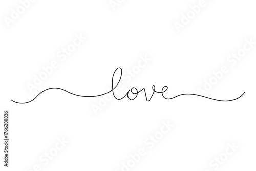 Modern heart love icon continuous one line art illustration vector