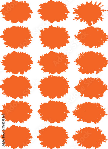 Grunge and watercolor brush strokes vector set 