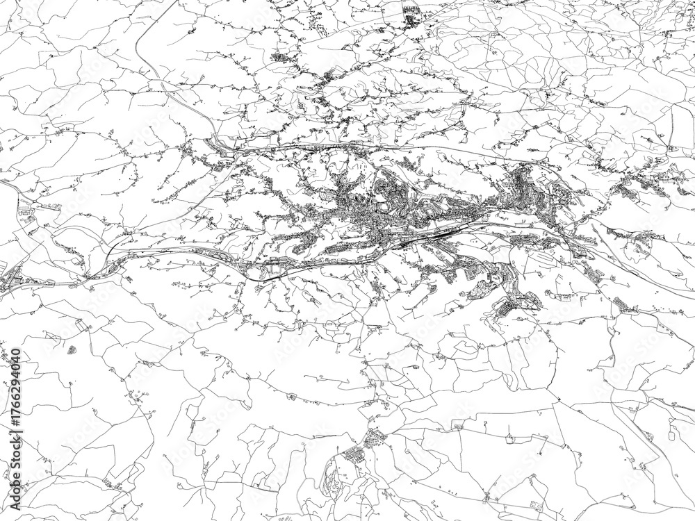 Obraz premium 3D illustration of city and urban in Siena Italy