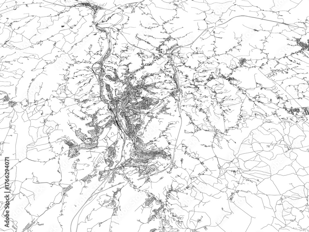 Obraz premium 3D illustration of city and urban in Siena Italy