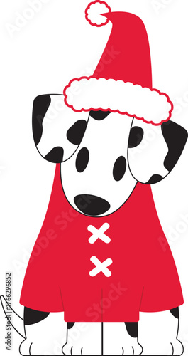 Festive Dalmatian Dog Christmas costume