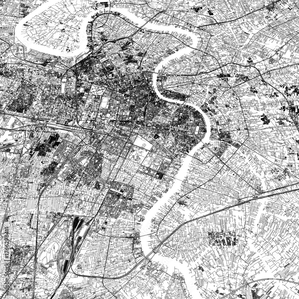 Obraz premium 3D illustration of city and urban in Bangkok Thailand