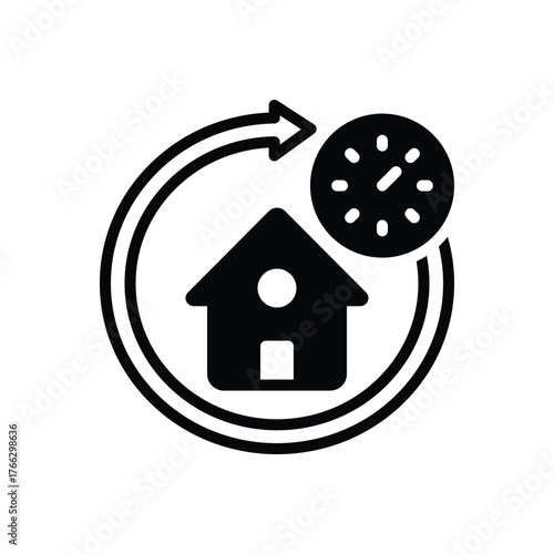 Black solid icon for future abode