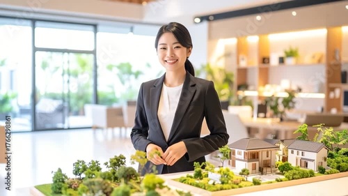 不動産店、建築会社、女性