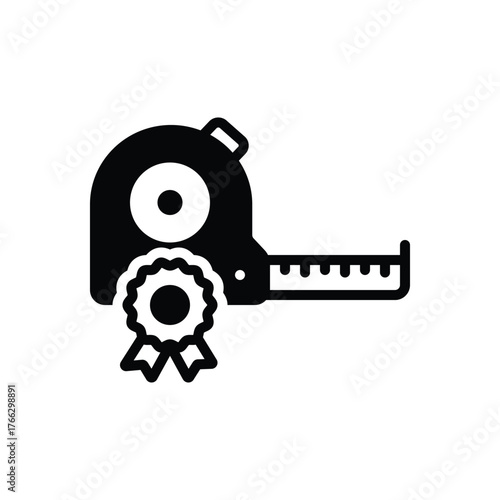 Black solid icon for measuring master