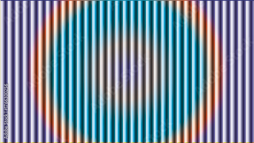 Optical Illusion of Color: An eye-catching pattern of vertical lines create the impression of a central, floating oval, demonstrating the dynamic interplay of colors and visual perception.