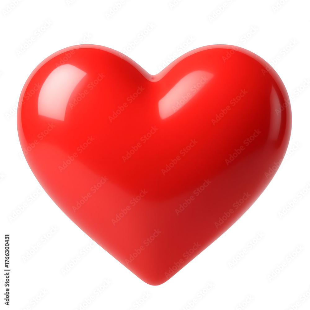 Fototapeta premium Red Heart 3D Icon