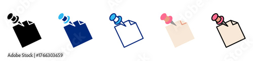 push pin multi style icon