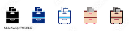 filing cabinet multi style icon