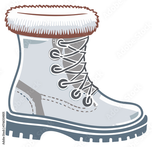 Winter Furry Boot: Footwear for Snowy Weather, Cold Climate Boots for Men or Women, Warm Foot Protection, Fashionable Winter Gear