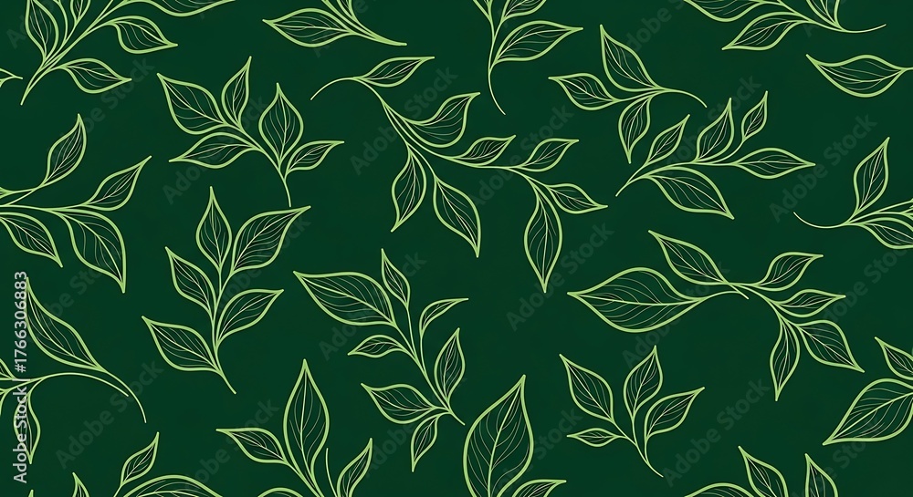 seamless pattern with leaves