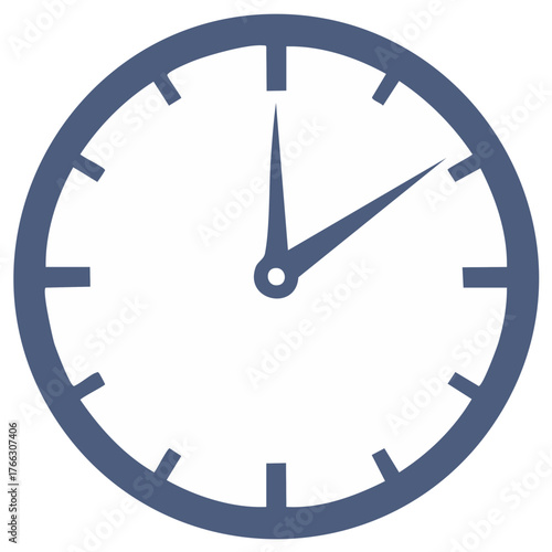 Analog clock face showing hour and minutes for planning and punctuality concepts