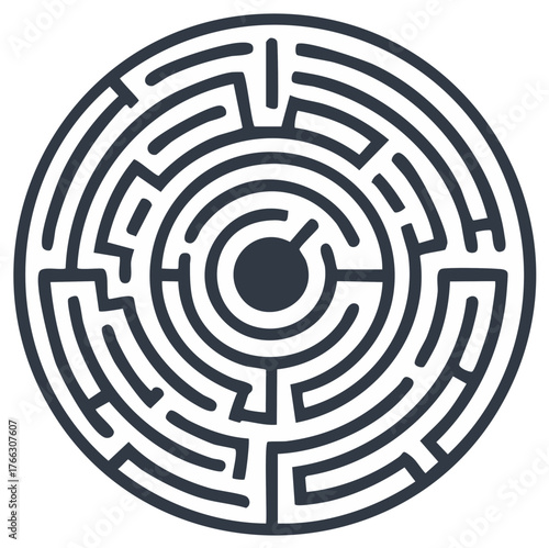 Circular Maze Illustration