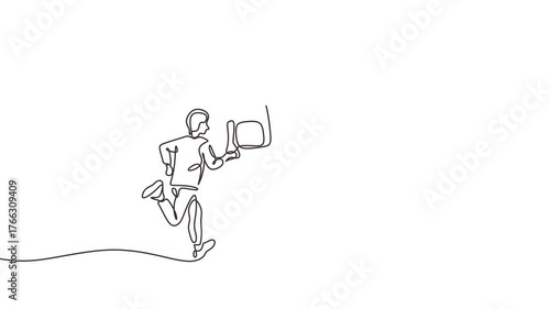 Wallpaper Mural Father and Son Walking Continuous Line Animation Family Bonding Concept Torontodigital.ca