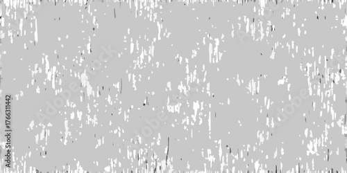 Abstract distressed gray background with vertical white paint streaks and speckled texture