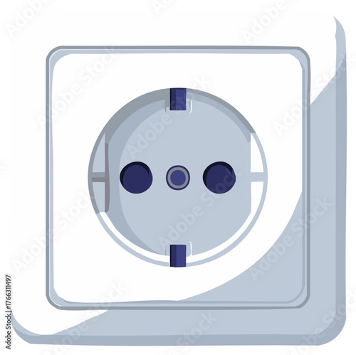 Electric wall socket close up