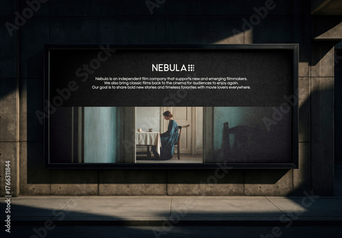 Film Poster Mockup On Urban Wall PSD