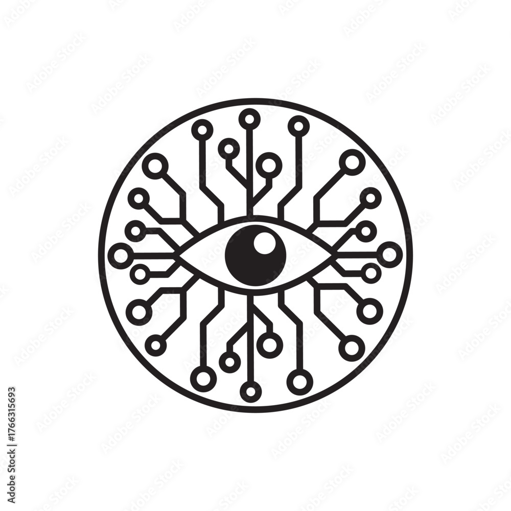 Fototapeta premium Eye technology illustration