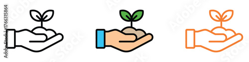 Environment icon vector. Nurturing growth and sustainability symbol. vector illustration.