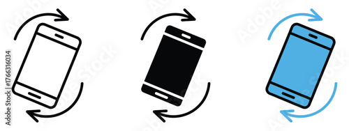 Rotate phone icon vector. screen, display rotation symbol. vector illustration.