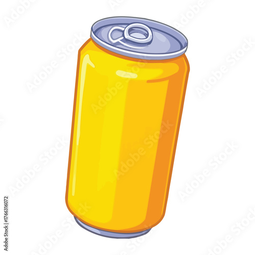 Flat Design Empty Blank Aluminum Tin Can Mockup Template Icon