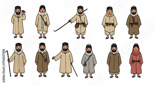 Middle Eastern men in traditional clothing