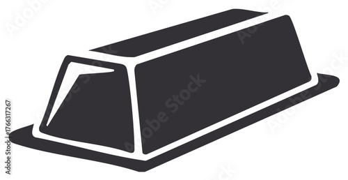 Stylized Gold Bar Illustration Finance Wealth Security Object
