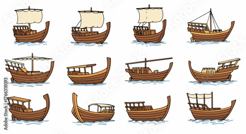 Various sailing boats on water