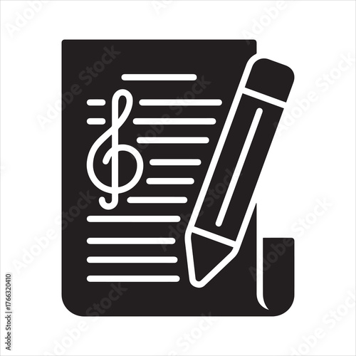 Music composition icon to produce good musical works