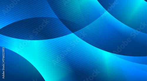 Blue glowing waves and lines abstract elegant background