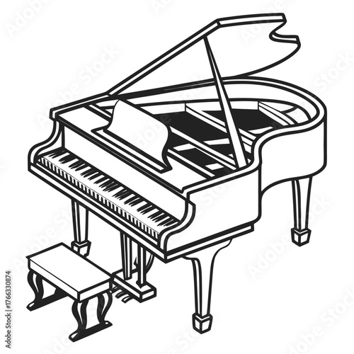 piano and music notes