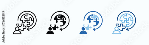 Participating Icon Sheet Multiple Style Collection Isolated Vector