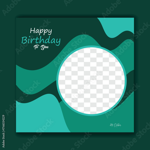 happy birthday Social Media Post template