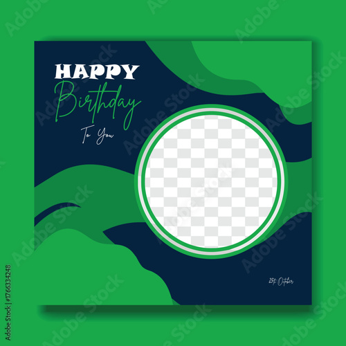 happy birthday Social Media Post template