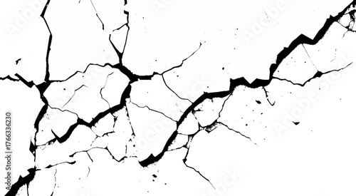 Abstract Grunge Surface Fracture. Broken Dry Ground Texture