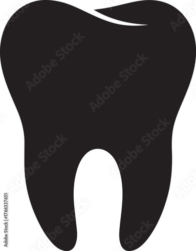 teeth silhouette on white background