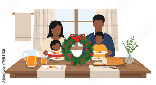 Share a heartwarming holiday breakfast with your family, savoring the joy of togetherness around a beautifully decorated table, creating memories that will last a lifetime during the festive season