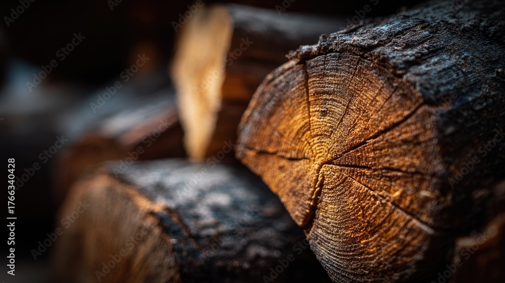 custom made wallpaper toronto digitalClose-up of stacked firewood logs, highlighting wood grain and texture
