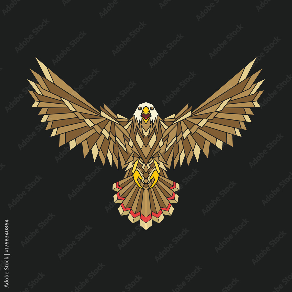 Obraz premium Modern geometric eagle abstract design