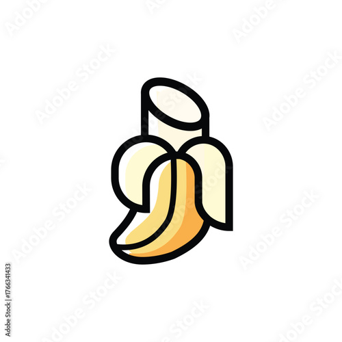 Pixel art illustration Banana Fruit. Pixelated Banana. Banana Fruit pixelated for the pixel art game and icon for website and video game. old school retro.