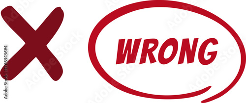 Red X Mark Wrong Error
