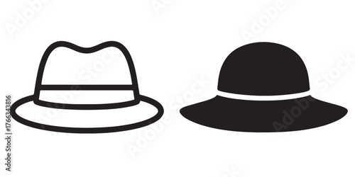 Two hats side by side fedorasoft hat style icons