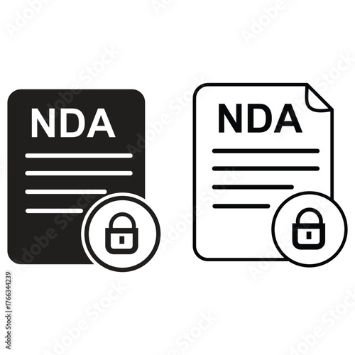 Business contract and legal agreement document icons vector