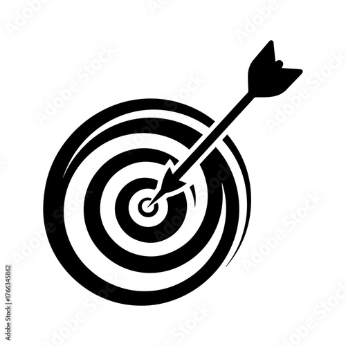 Target with arrow in center symbol