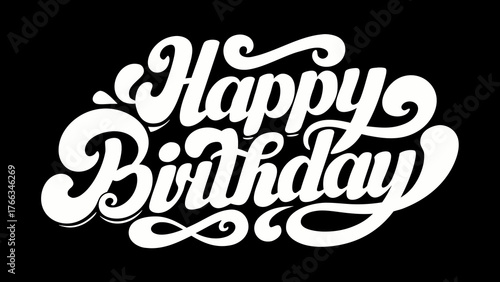 Wishing someone a Happy Birthday with this stylish lettering artwork for cards and gifts