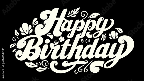 Celebrate with this whimsical happy birthday design, perfect for party invites, cards