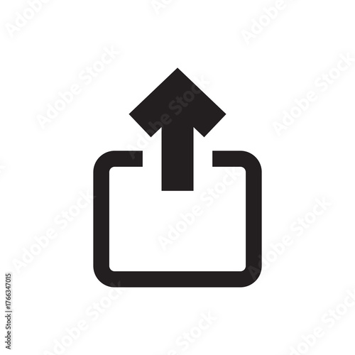 Solid Upload File Arrow Up from Container Icon