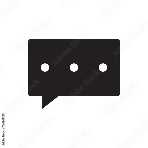 Solid Empty Speech Bubble for Dialogue Icon