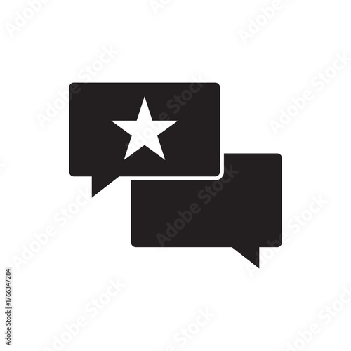Solid Favorite Star in Chat Message Icon