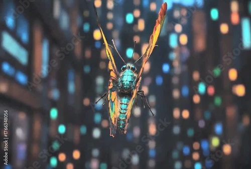 Glowing Digital Insect